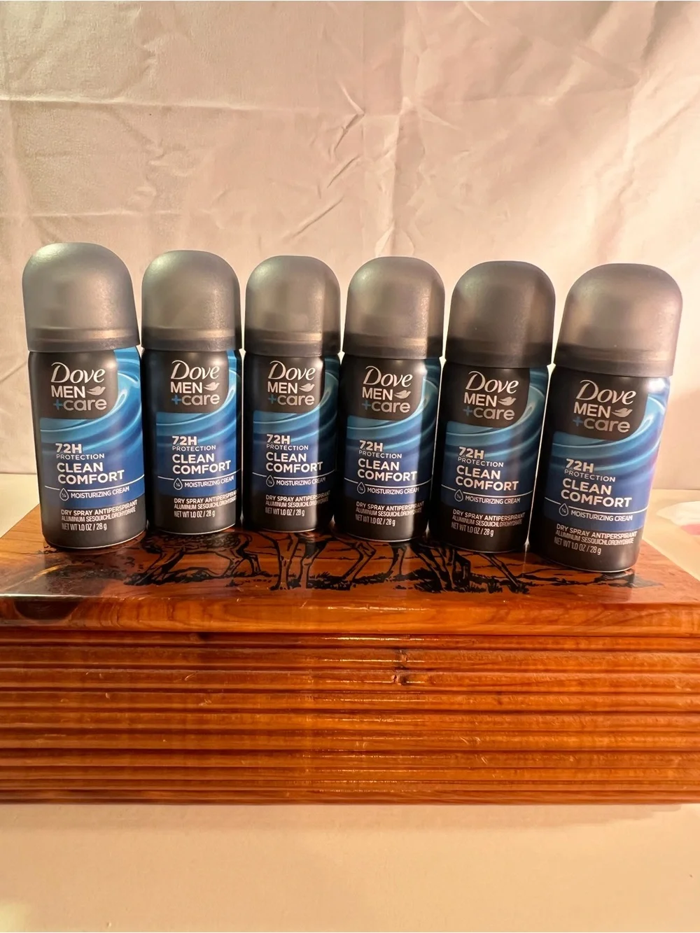 Dove Men+Care Clean Comfort 72H Antiperspirant Deodorant - 6 Pack - Travel Size